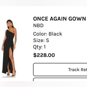NBD Once Again Gown in Black